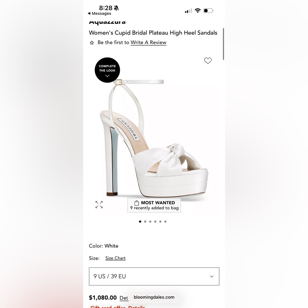 Aquazzura Cupid Bridal Heels